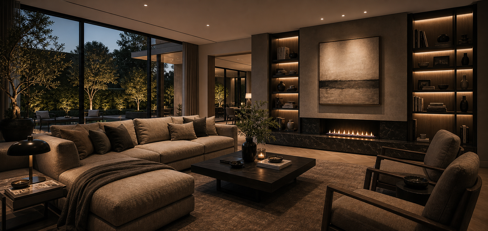 Living room interior design concept