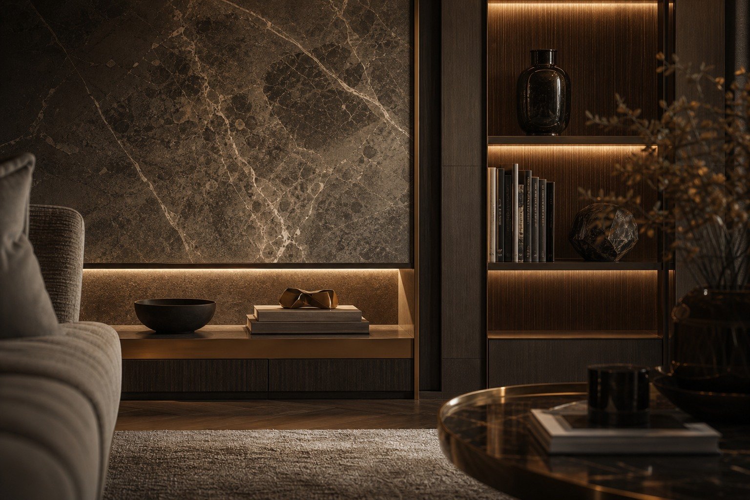 Luxury interior material detail