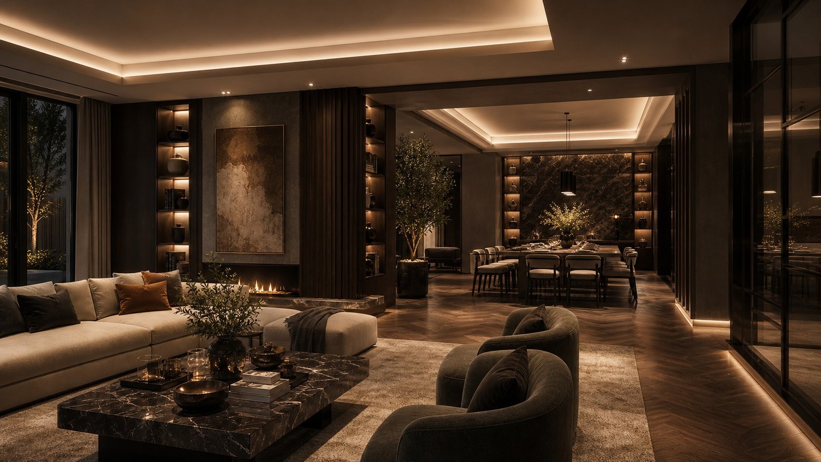 Lounge and dining spatial flow visualisation